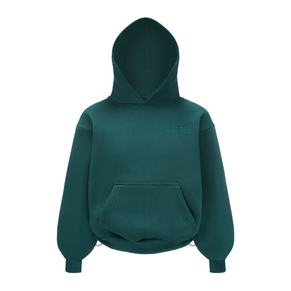 SLEEVES BASIC BOTTLE GREEN HOODIE