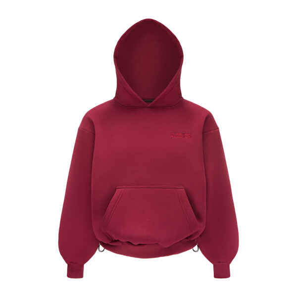 SLEEVES BASIC BURGUNDY HOODIE